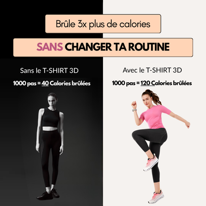 T-shirt 3D - brûle graisse et sculpte silhouette