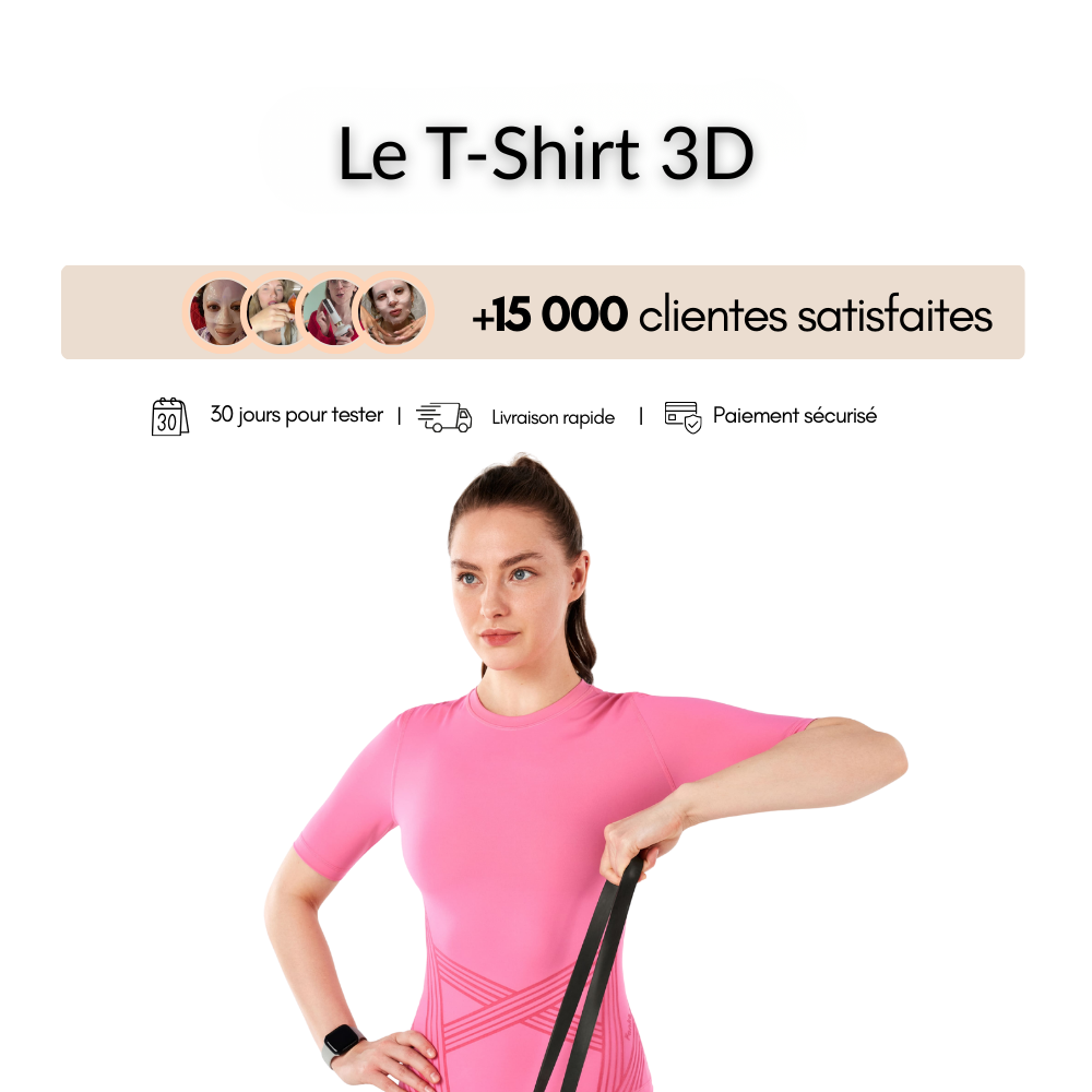 T-shirt 3D - brûle graisse et sculpte silhouette