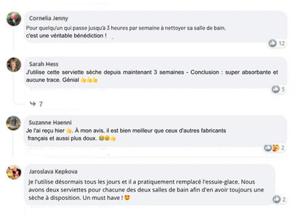 Serviette de séchage microfibre